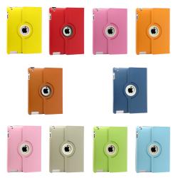 Premium iPad 2 Magnetic Leather Smart Cover with Swivel Stand