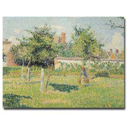Camille Pissarro 'Woman in the Meadow at Eragny 1887' Art
