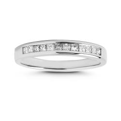 14k White Gold 1/3ct TDW Princess-cut Diamond Wedding Band (I-J, I2-I3)