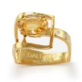 Daliglio Gold over Silver Citrine and Diamond Accent Ring