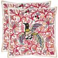Avian 18-inch Cream/ Red Decorative Pillows (Set of 2)