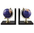 American Atelier Blue Gemstone Globe Bookends