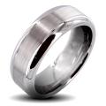Tungsten Carbide Matte Finish Center Ring