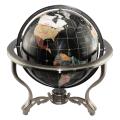 Black Desktop Large Lapis/ Gemstone Globe