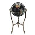 Black Tri-foot Lapis/ Gemstone Globe