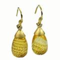 De Buman 18k Yellow Gold Citrine and Diamond Earrings