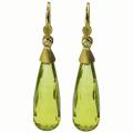 De Buman 18k Yellow Gold Lemon Quartz and Diamond Earrings