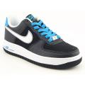 Nike Girls' Air Force 1 Black/ White/ Orion Blue Basketball Shoes