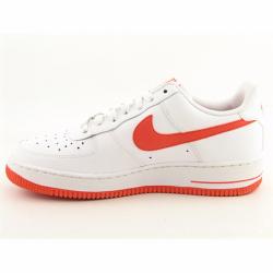 Nike Girls' Air Force 1 White/ Orange Blaze Shoes (Size 7)