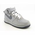 Nike Girls' Air Force 1 Mid Gray Basketball Shoes