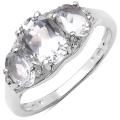 Sterling Silver Crystal Quartz and White Topaz Ring