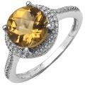 Sterling Silver Genuine Champagne Quartz Ring