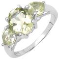 Sterling Silver Lemon Topaz Three-Stone Ring