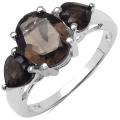 Sterling Silver Smokey Topaz Ring (2 1/2ct TGW)