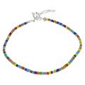 Sterling Silver Children's Multicolored Bead Ankleta