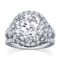 Platinum 7 1/2ct TDW Certified Diamond Engagement Ring (F-G, SI2)