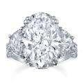 Platinum 12 1/3ct TDW Certified Diamond Engagement Ring (H-I, SI2-SI3)