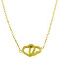 Gold over Sterling Silver Interlocking Heart Necklace