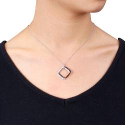 Sterling Silver Diamond Accent Fashion Necklace
