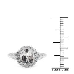 Sterling Silver Clear Crystal Quartz and White Topaz Ring (2 3/5ct TGW)