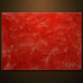 'Red Planet's Surface' Hand Painted Oil Canvas