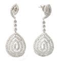 14k White Gold 1ct TDW Diamond Dangle Earrings (H-I, I2)