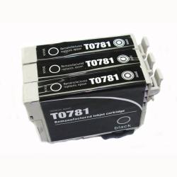 Epson T078120 Black Ink Cartridge (Remanufactured) (Pack of 3)