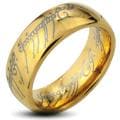 Men's Tungsten Carbide 'The One' Laser-etched Elvish Script Ring (8 mm)