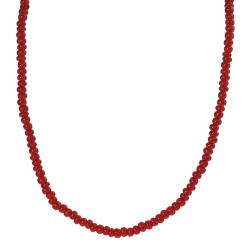 Sterling Silver Children's Red Bead Necklace
