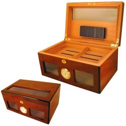 Cuban Crafters Bravo Dos Glass Humidor Set with Ashtray
