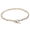 14k Two-tone Gold 1/10ct TDW Diamond Bracelet (G-H, SI1-SI2)