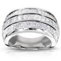 14k White Gold 3 5/8ct TDW Diamond Band (F-G, VS1-VS2)