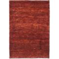 Hand-knotted Vegetable Dye Solo Rust Hemp Rug (2' x 3')