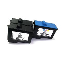 Dell Series 2  Black/ Tri-color Ink Cartridges (Remanufactured) (Pack of 3)