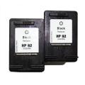 HP 92 Black Ink Cartridges (Remanufactured) (Pack of 2)