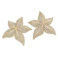 Michelle Monroe Tungsten Clear Crystal Starfish Earrings