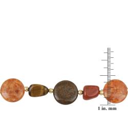 Stonique Creations Goldplated Multi-gemstone Bracelet