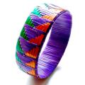Purple, Orange and Green Imfumzo Bangle Bracelet (Rwanda)