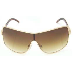 XOXO Unisex 'Ducati' Gold/ Tortoise Shield Sunglasses