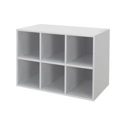 freedomRail GO-Box Black 6-cubby Storage Unit