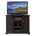 Chocolate Cherry 46-inch Corner TV Stand with Storage