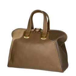 Fendi' Chameleon' Beige/ Taupe Tri-tone Leather Tote Bag