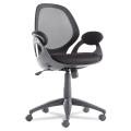 Black Mid-Back Swivel/ Tilt Mesh Scoop Chair