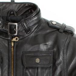 United Face Boy's Lambskin Leather Biker Jacket