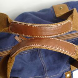 'Voyage' 20-inch Blue Washed Cotton Canvas Duffel Bag