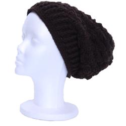 Black Cotton and Wool Beanie (Nepal)