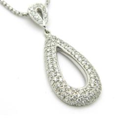 D'sire 18k White Gold 4/5ct TDW Diamond Pendant (G-H, VS1-VS2)