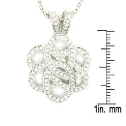D'sire 18k White Gold 2/5ct TDW Diamond Pendant (G-H, VS1-VS2)