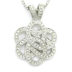 D'sire 18k White Gold 2/5ct TDW Diamond Pendant (G-H, VS1-VS2)