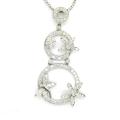 D'sire 18k White Gold 1 1/5ct TDW Diamond Pendant (G-H, VS1-VS2)